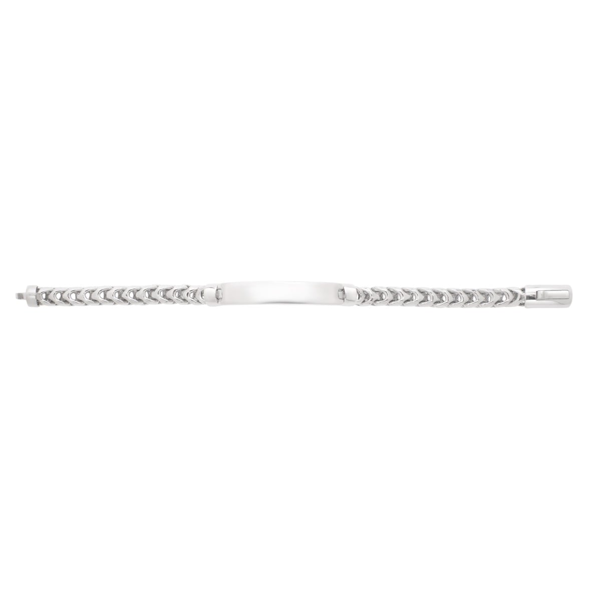 Silver Woven ID Bracelet