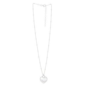 Silver & Mother of Pearl Heart Pendant
