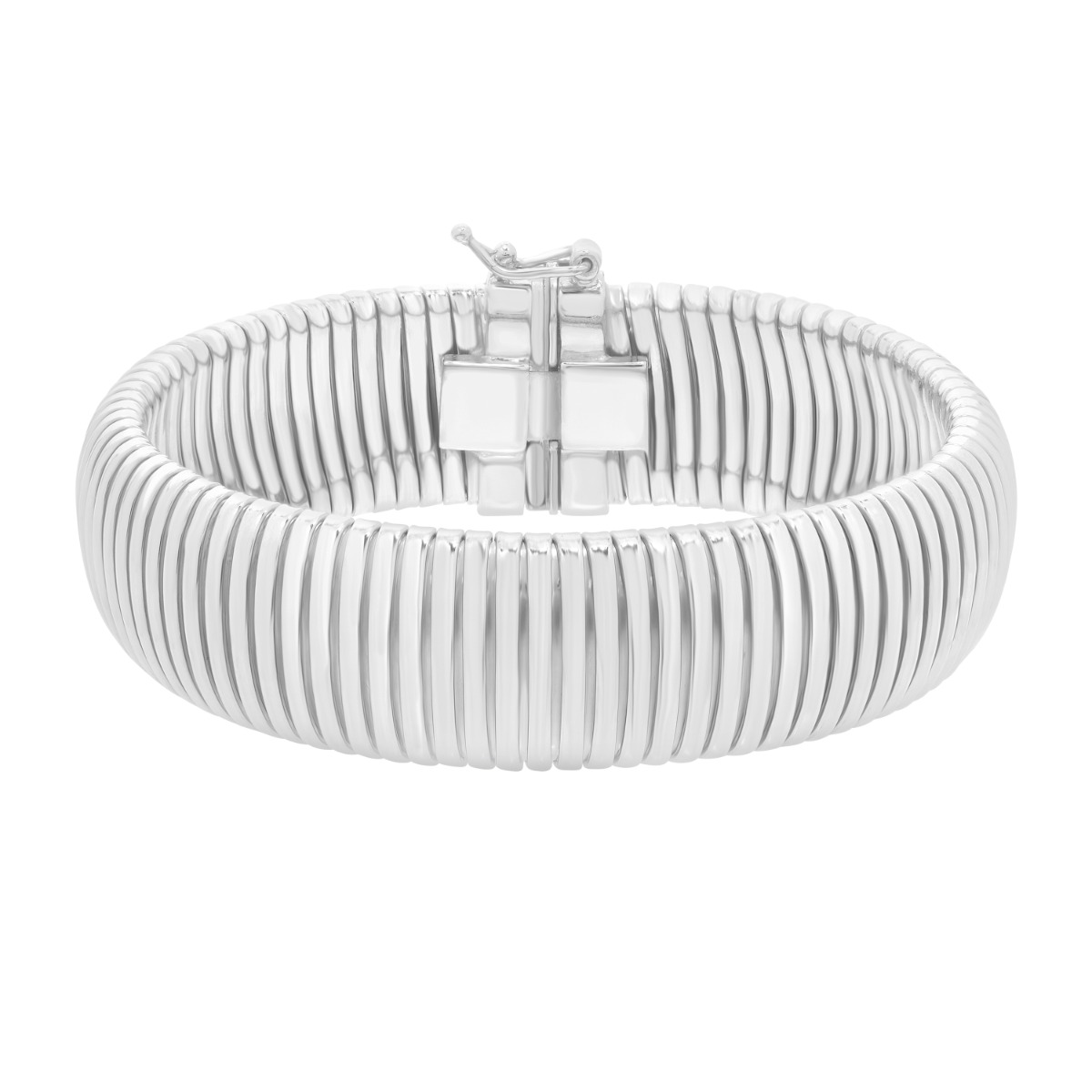 Silver Tubogas 7.25" 16mm Bracelet
