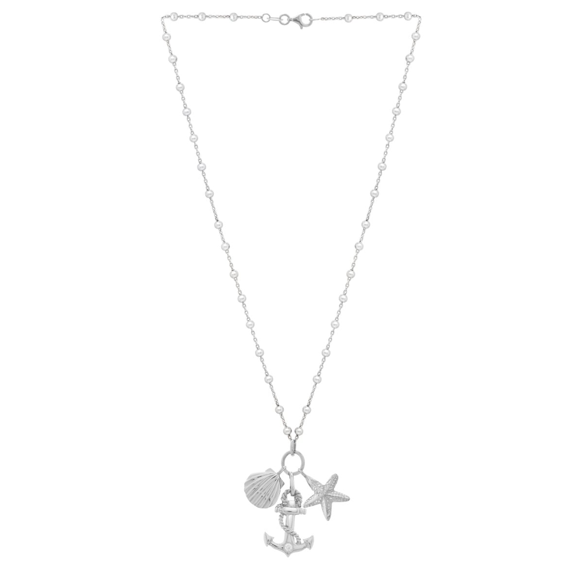 Silver Sea Life Charm Necklace