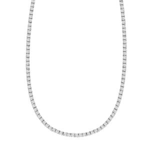 Silver White CZ Tennis Bracelet