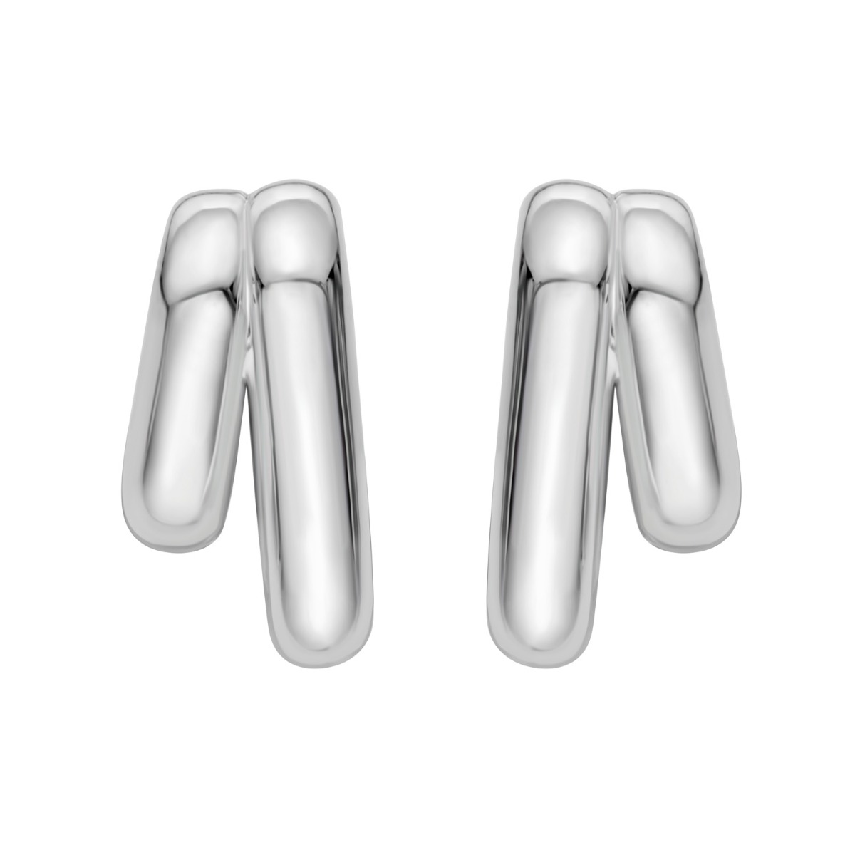 Silver Biggie Smalls Paperclip Hoops