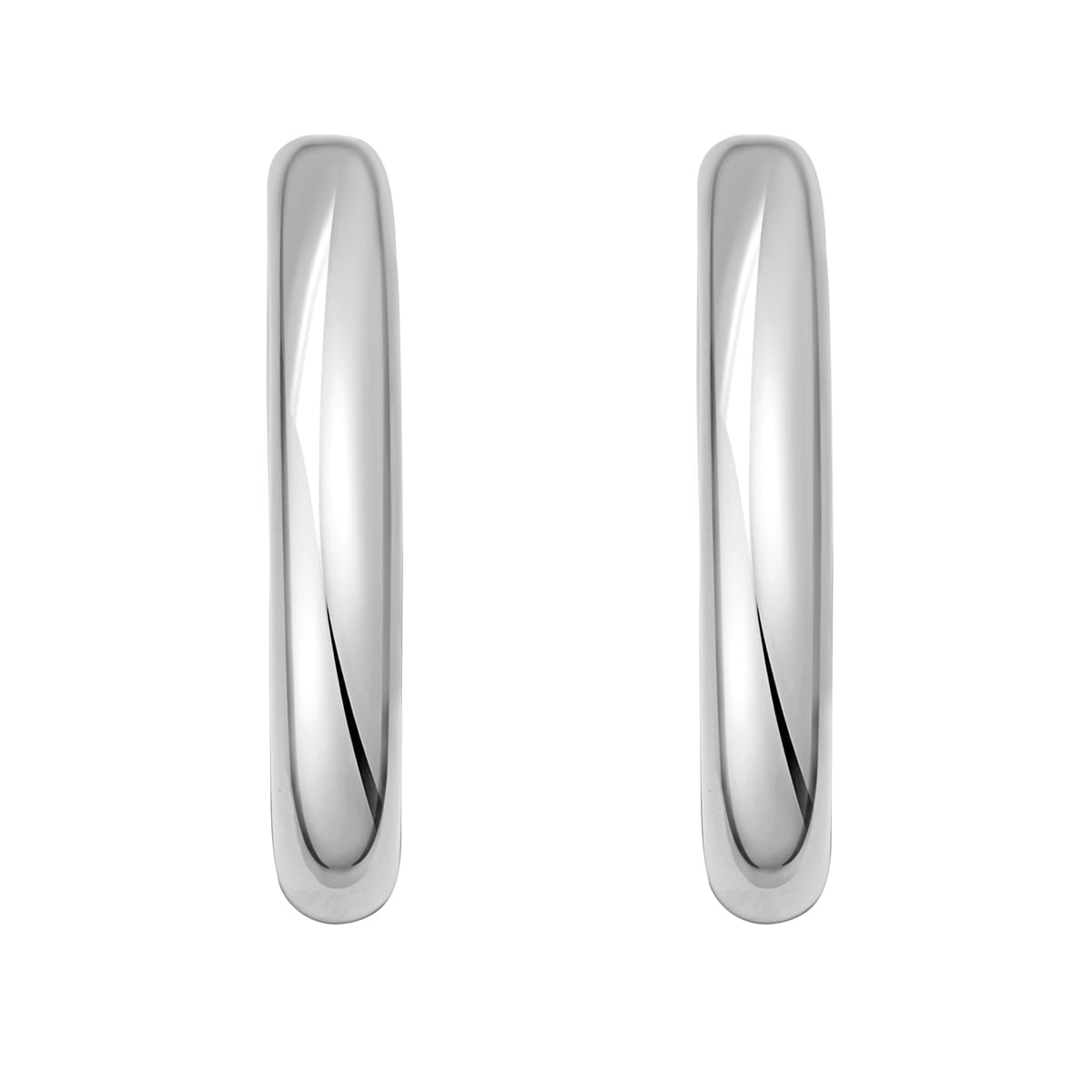 Silver 30mm Round Hinged Hoops