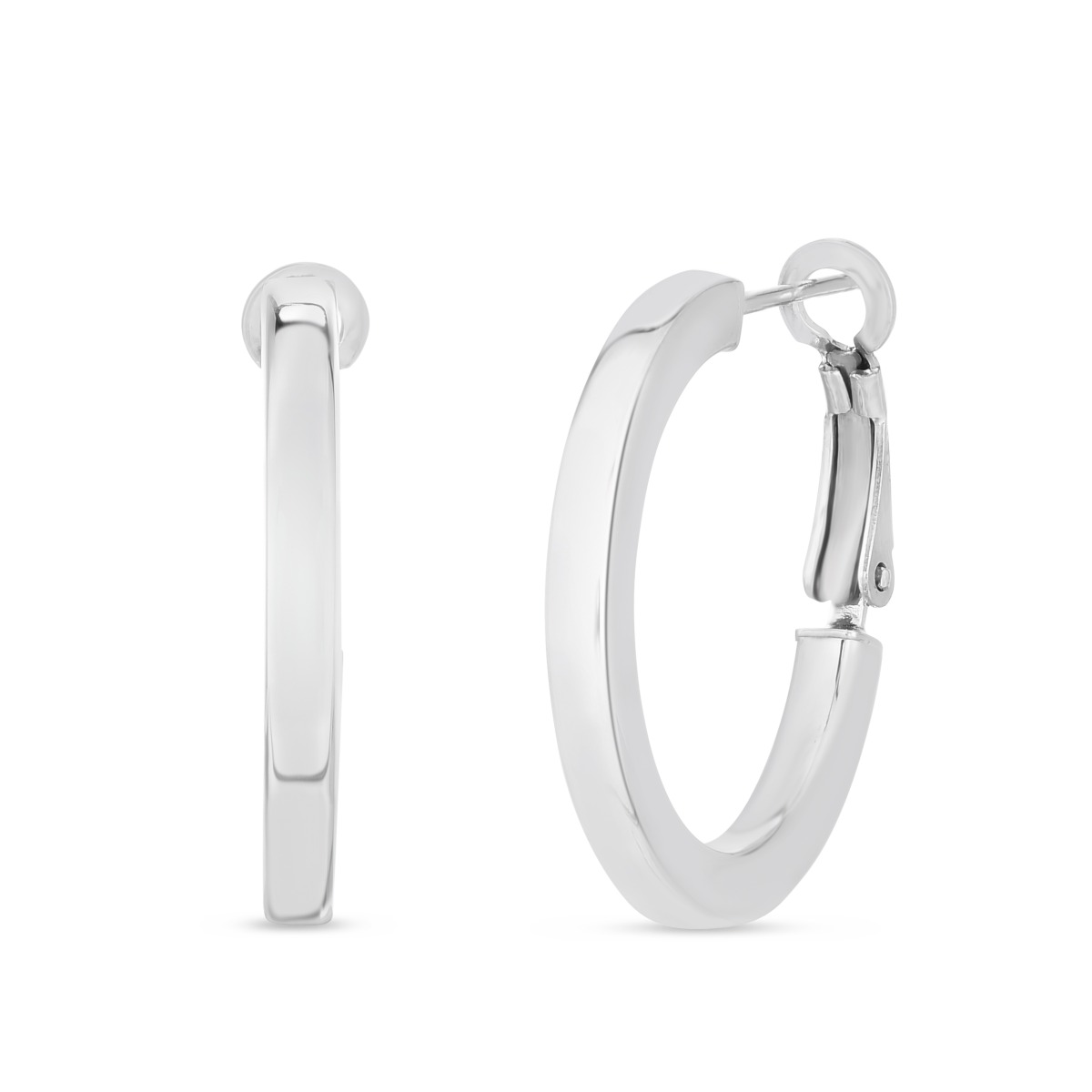 Silver 27mm Snap Hoops
