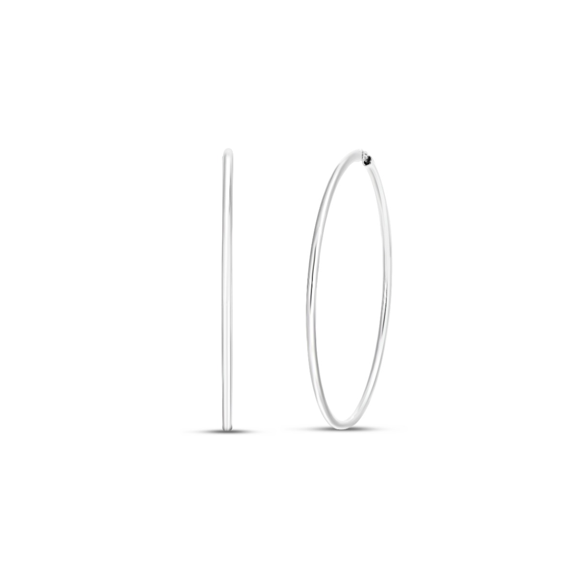 Silver 51mm Endless Hoops