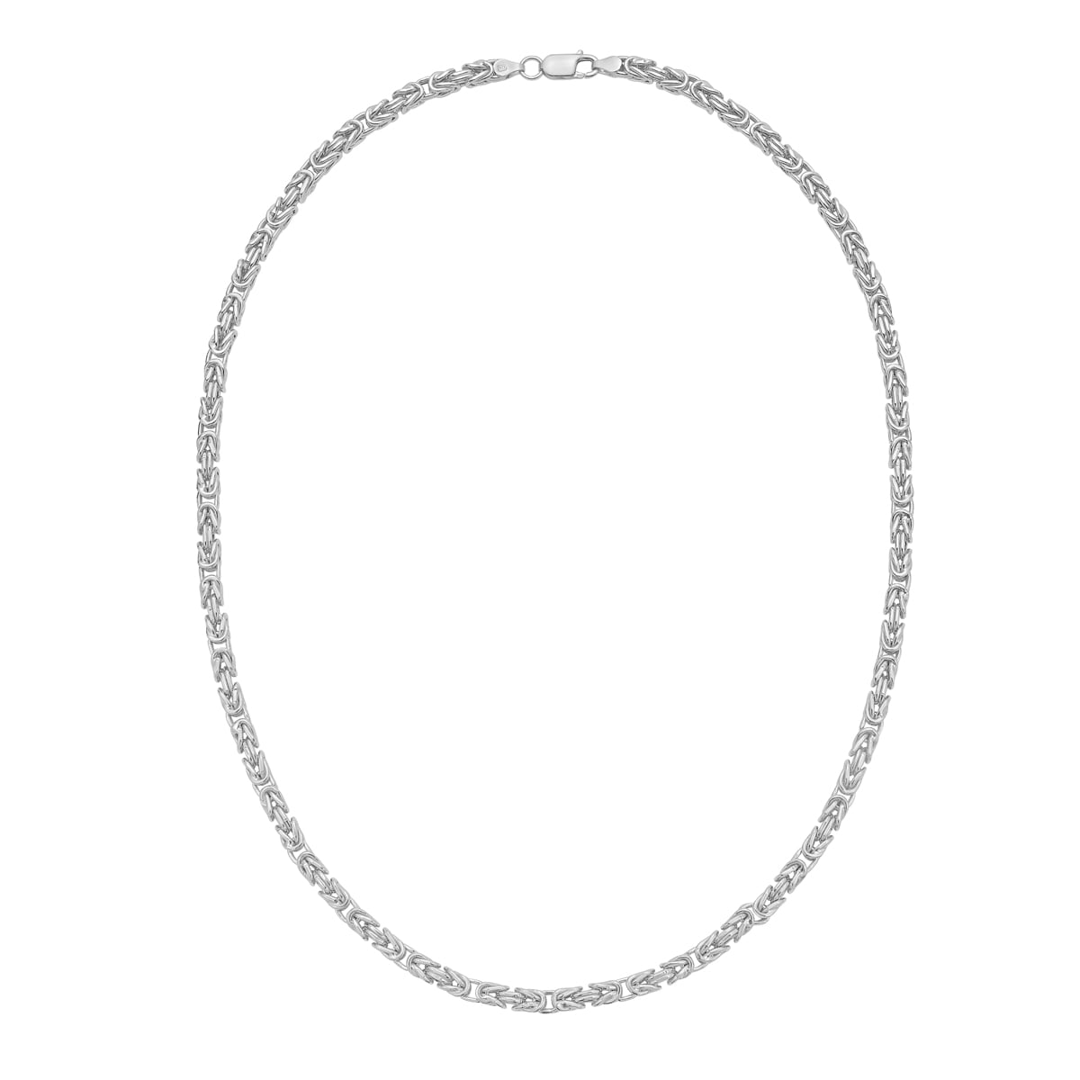 Silver 4.8mm Lite Square Byzantine Chain