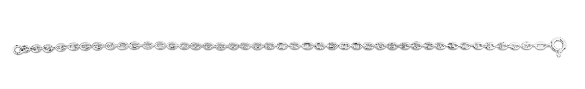 Silver Puffed Mariner Anklet
