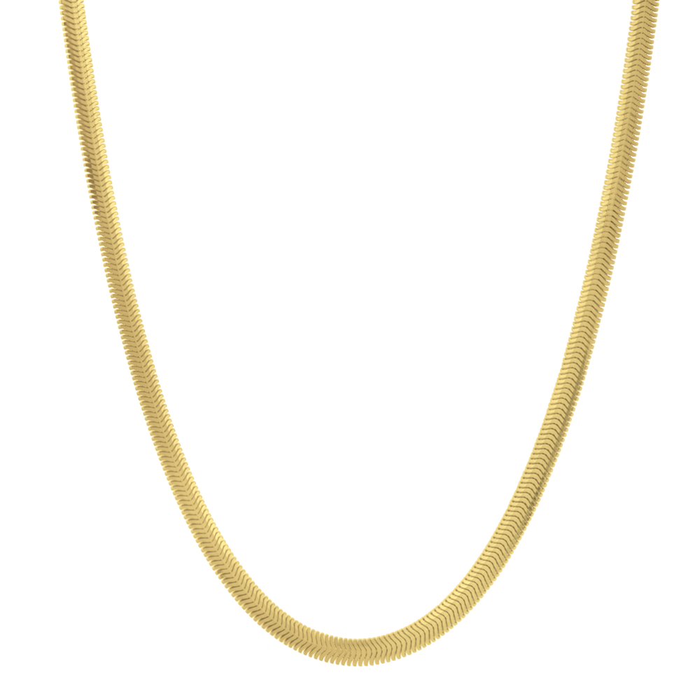 Gold Over Silver 4.2mm Oval Snake Chain