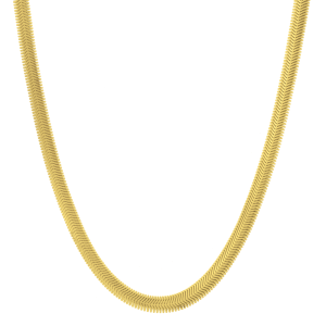 Gold Over Silver 6.4mm Oval Snake Chain