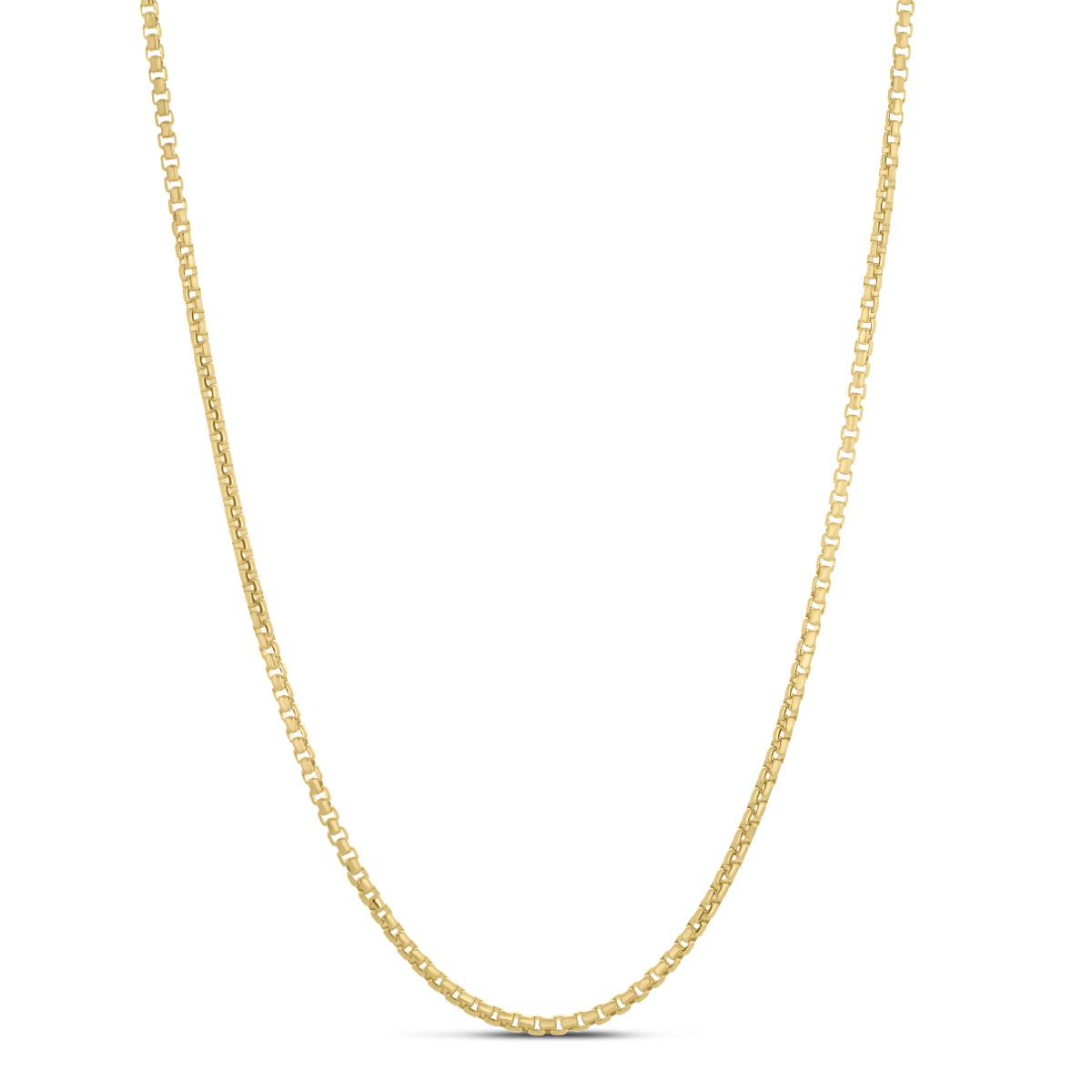 Silver Plated 2.1mm Round Box Chain