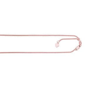 14K Gold 1.3mm Adjustable Popcorn Chain