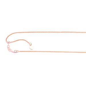 14K Gold 1mm Adjustable Wheat Chain