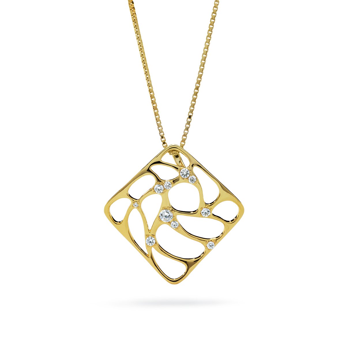 Atelier Swarovski Lace Necklace, 18K Yellow Gold