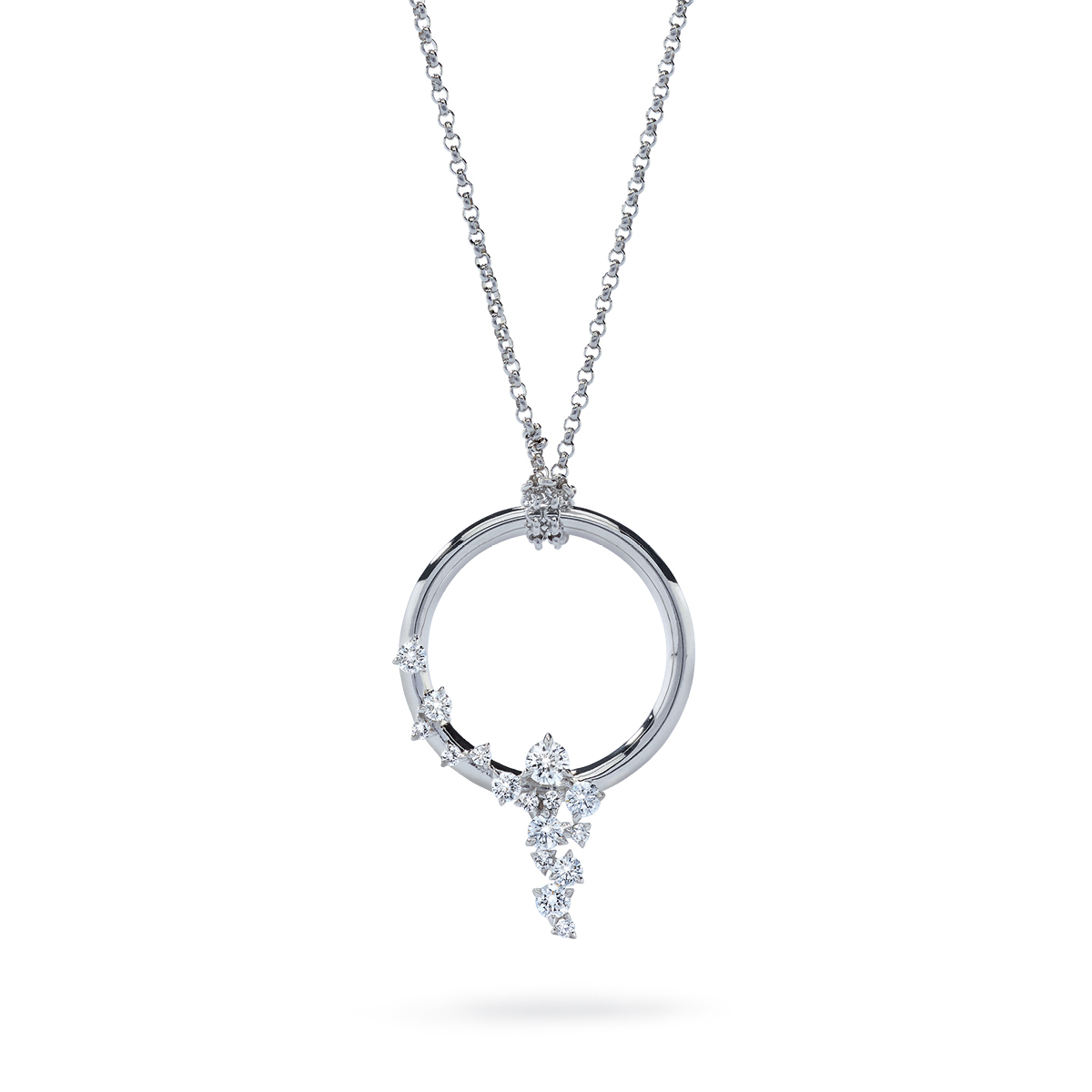 Atelier Swarovski Signature Pendant Necklace, 18K White Gold
