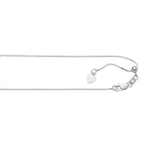 14K Gold 0.68mm Adjustable Box Chain