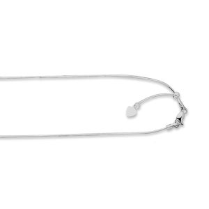 14K Gold 0.80mm Adjustable Octagonal Snake Chain