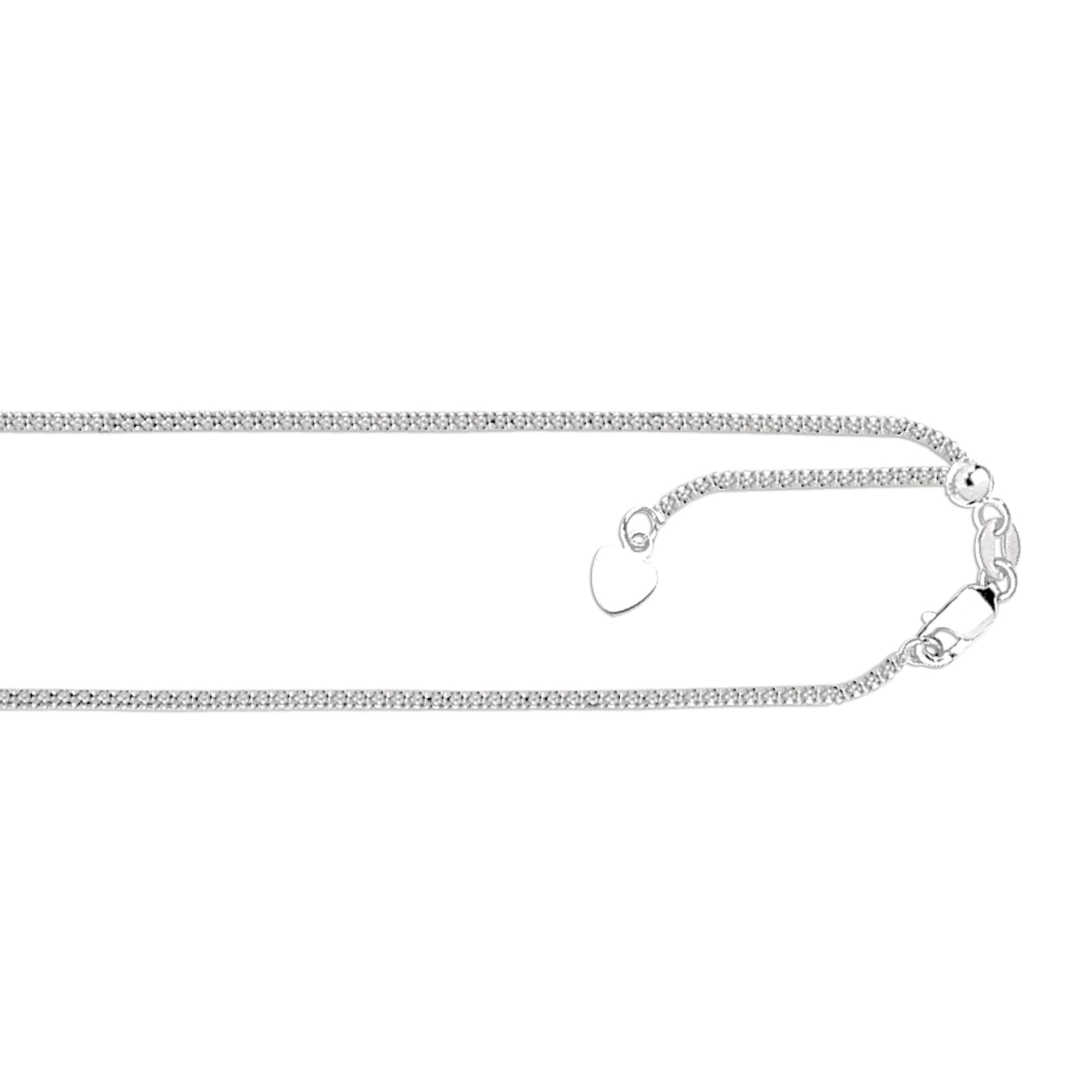 14K Gold 1.3mm Adjustable Popcorn Chain