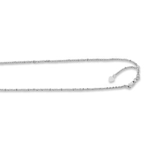 14K Gold 1.2mm Adjustable Sparkle Chain