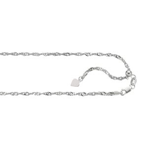 14K Gold 1.4mm Adjustable Singapore Chain