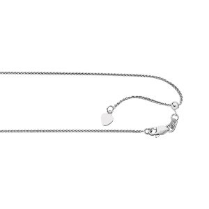 14K Gold 1mm Adjustable Wheat Chain