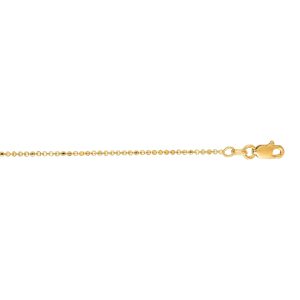 14K Gold 1.1mm Diamond Cut Bead Chain