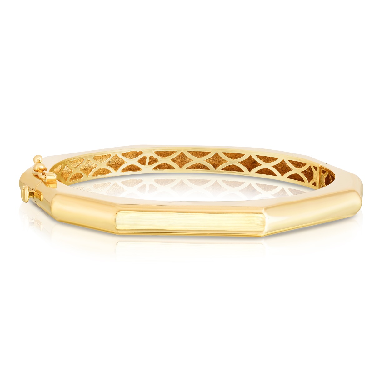 14K Octagon Edge Bangle