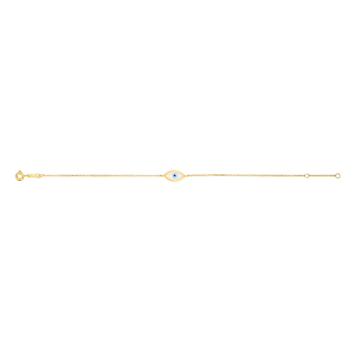 14K MOP Evil Eye Bracelet