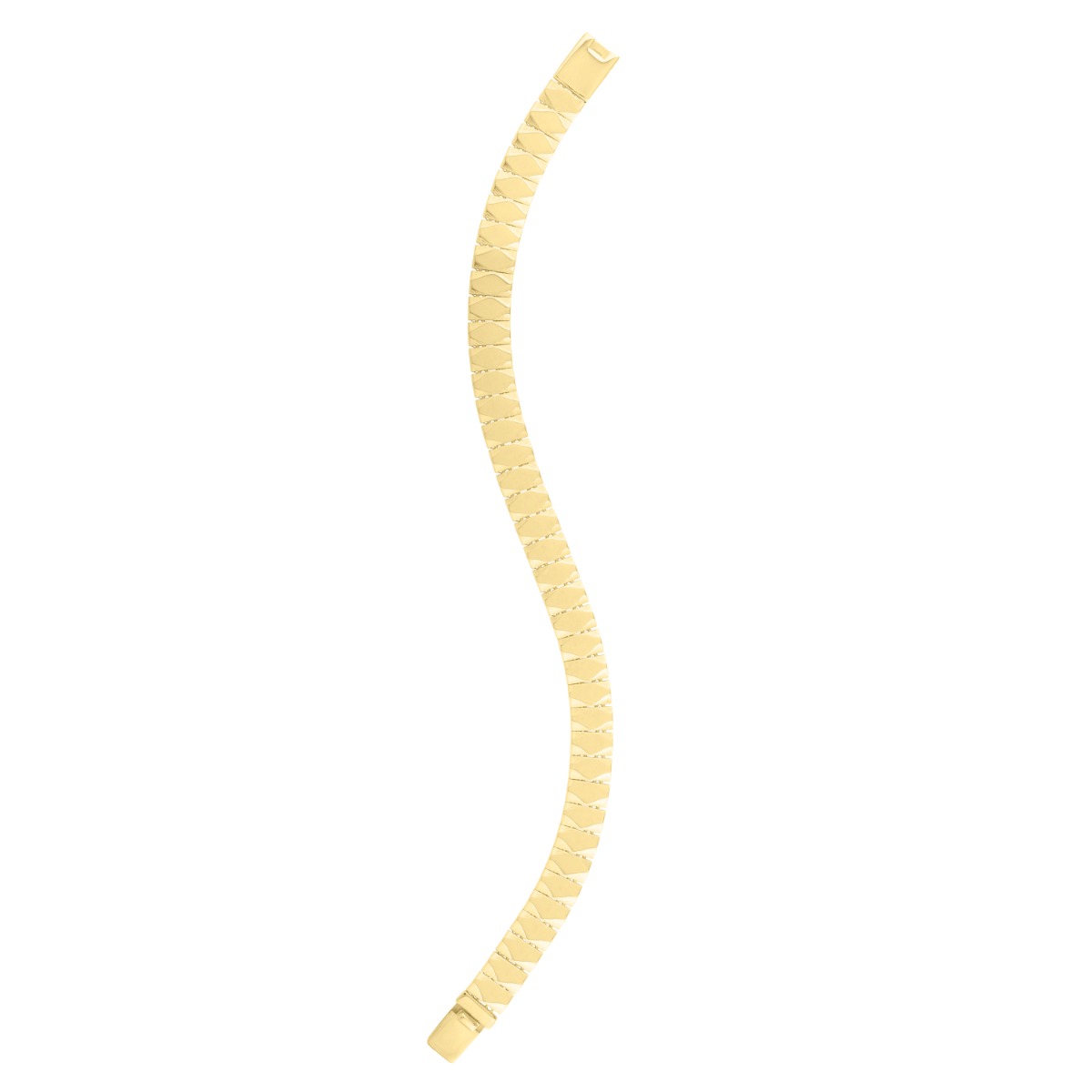 14K Diamond-Shaped Tile Length Bracelet