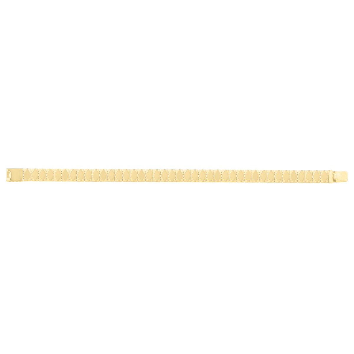 14K Diamond-Shaped Tile Length Bracelet