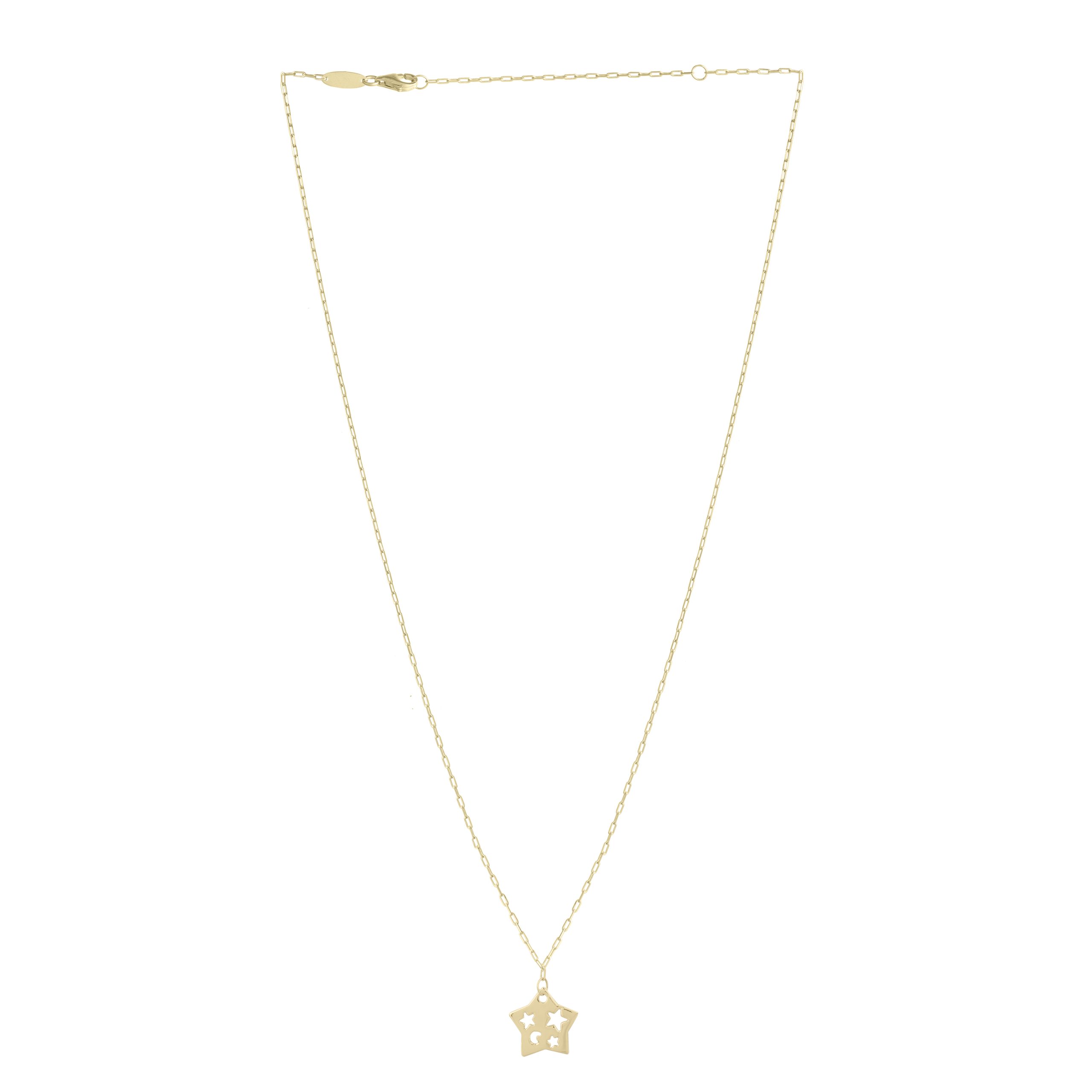 14K Cutout Star Pendant