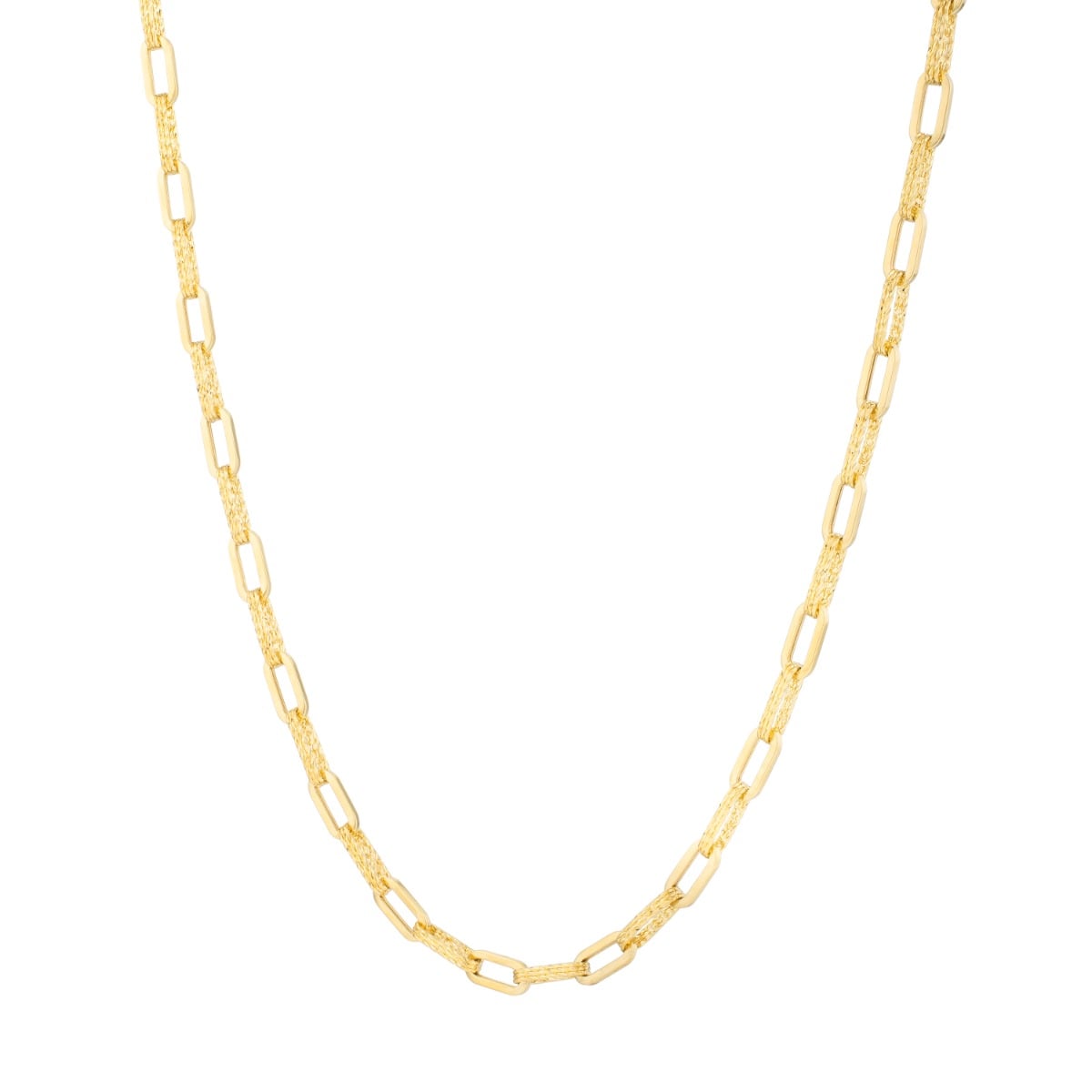 14K 4mm Diamanté Paperclip Necklace