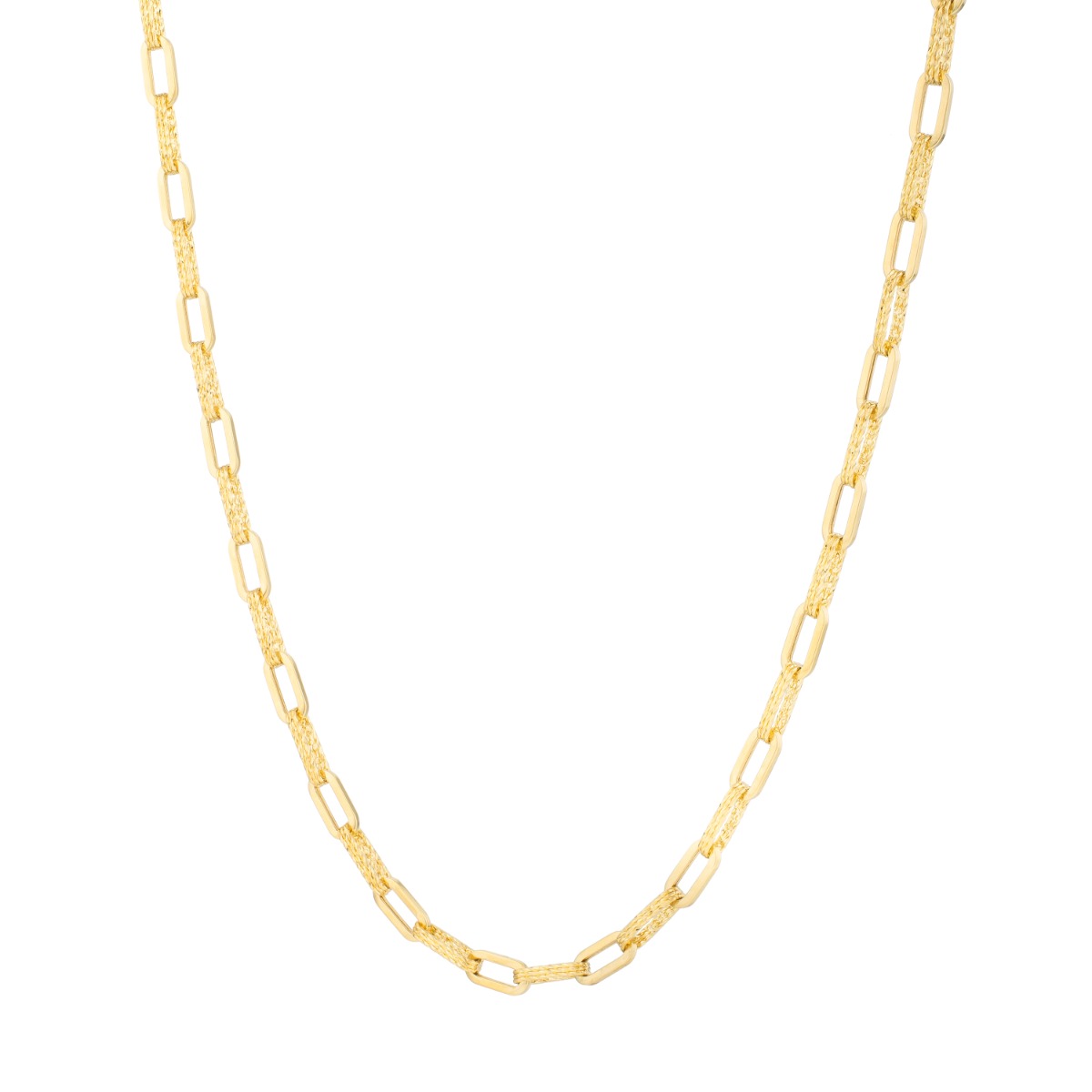 14K 4mm Diamanté Paperclip Necklace