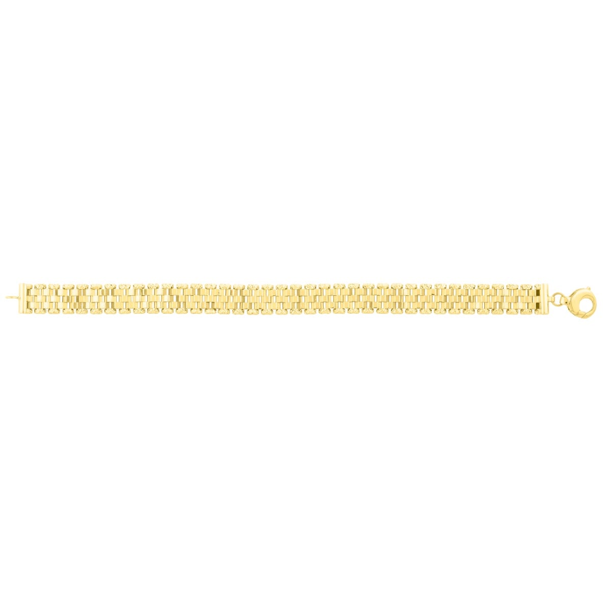 14K Faceted Panther Link Bracelet