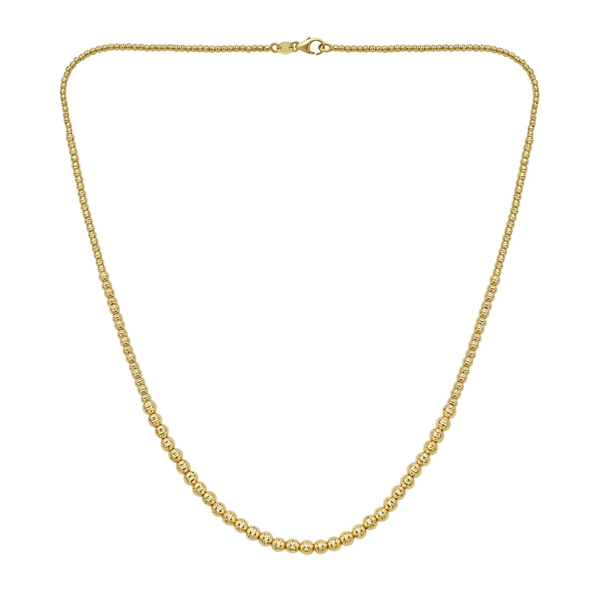 14K Graduated Bead Necklace