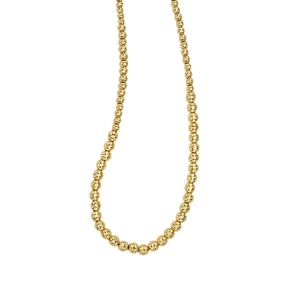 14K Graduated Bead Necklace