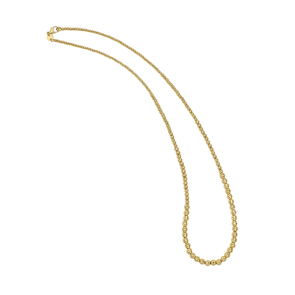 14K Graduated Bead Necklace