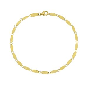 14K Flat Pebble Necklace