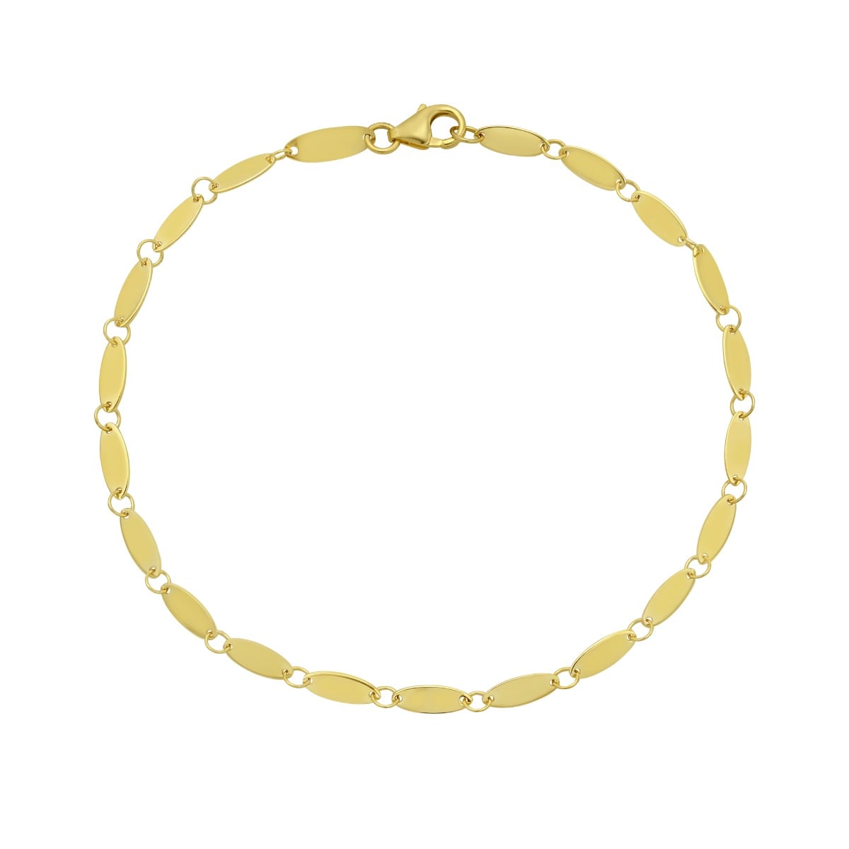 14K Flat Pebble Necklace