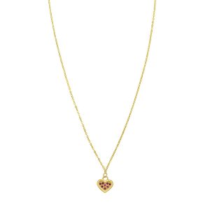 14K Ruby Heart Necklace
