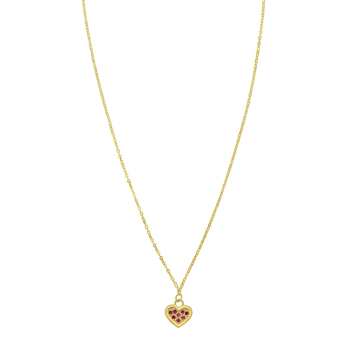 14K Ruby Heart Necklace