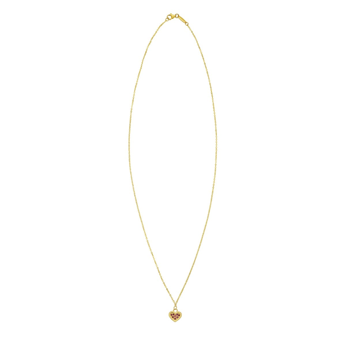 14K Ruby Heart Necklace