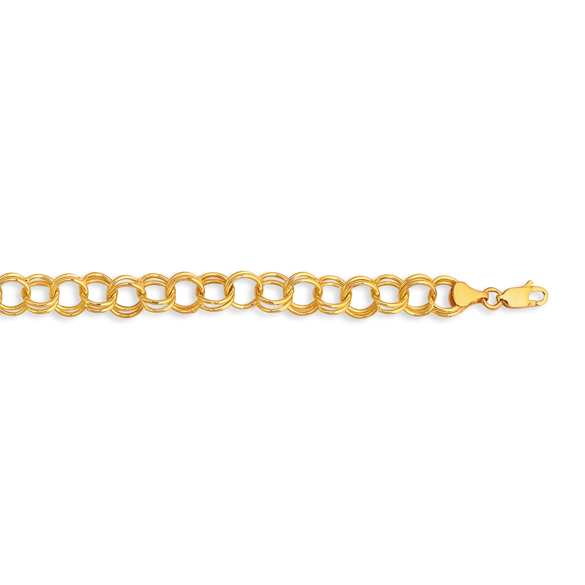 14K Gold Large Charm Bracelet