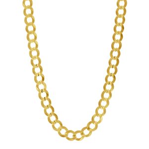 14K Gold 20" 8.2mm Comfort Curb Chain