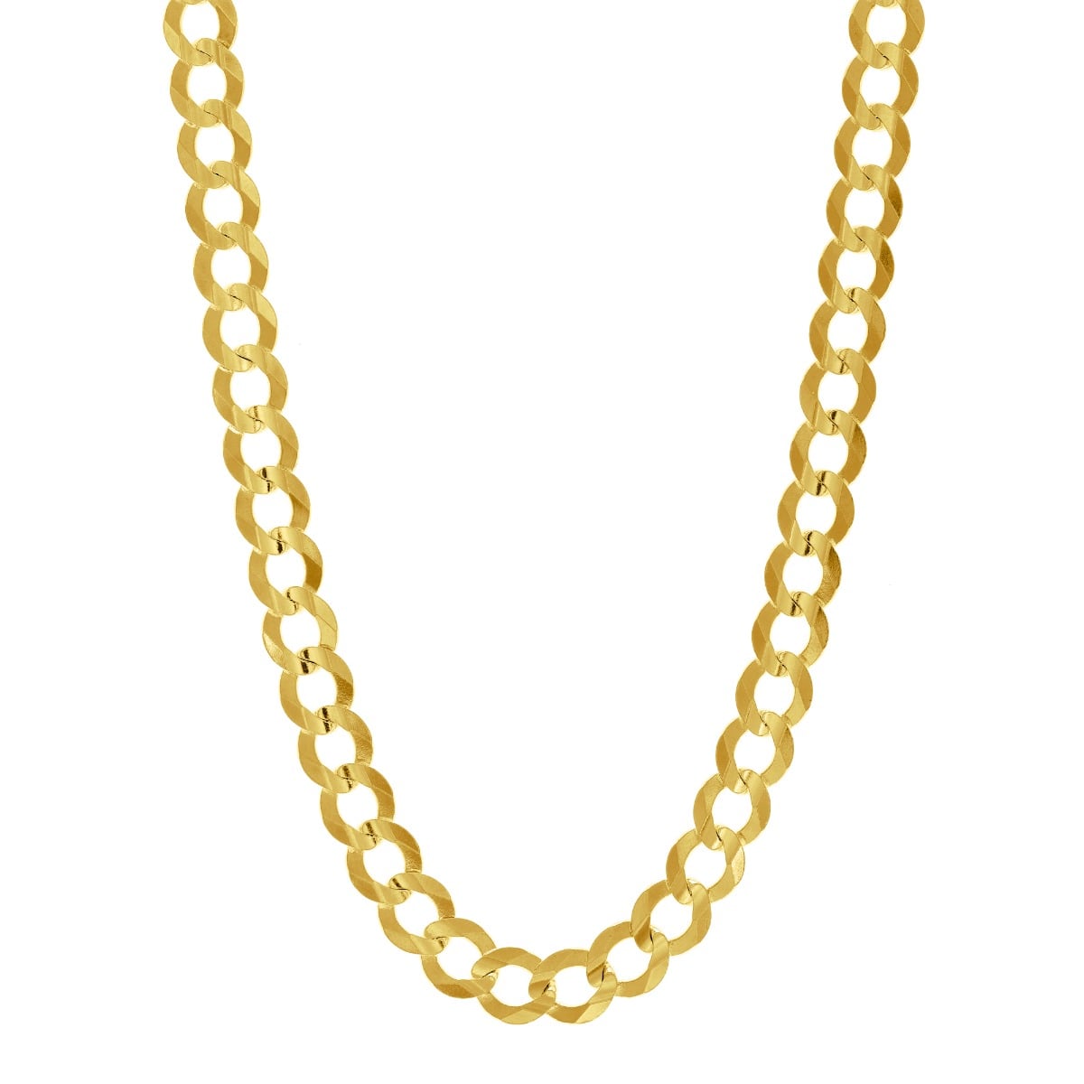 14K Gold 20" 8.2mm Comfort Curb Chain