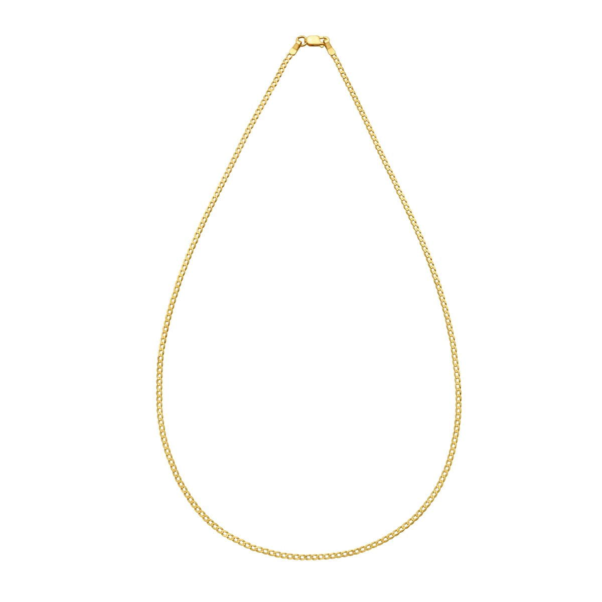 14K Gold 2.2mm Comfort Curb Chain