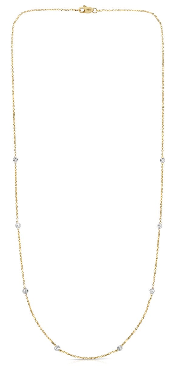 14K Gold .25ct Diamonds by the Yard Necklace