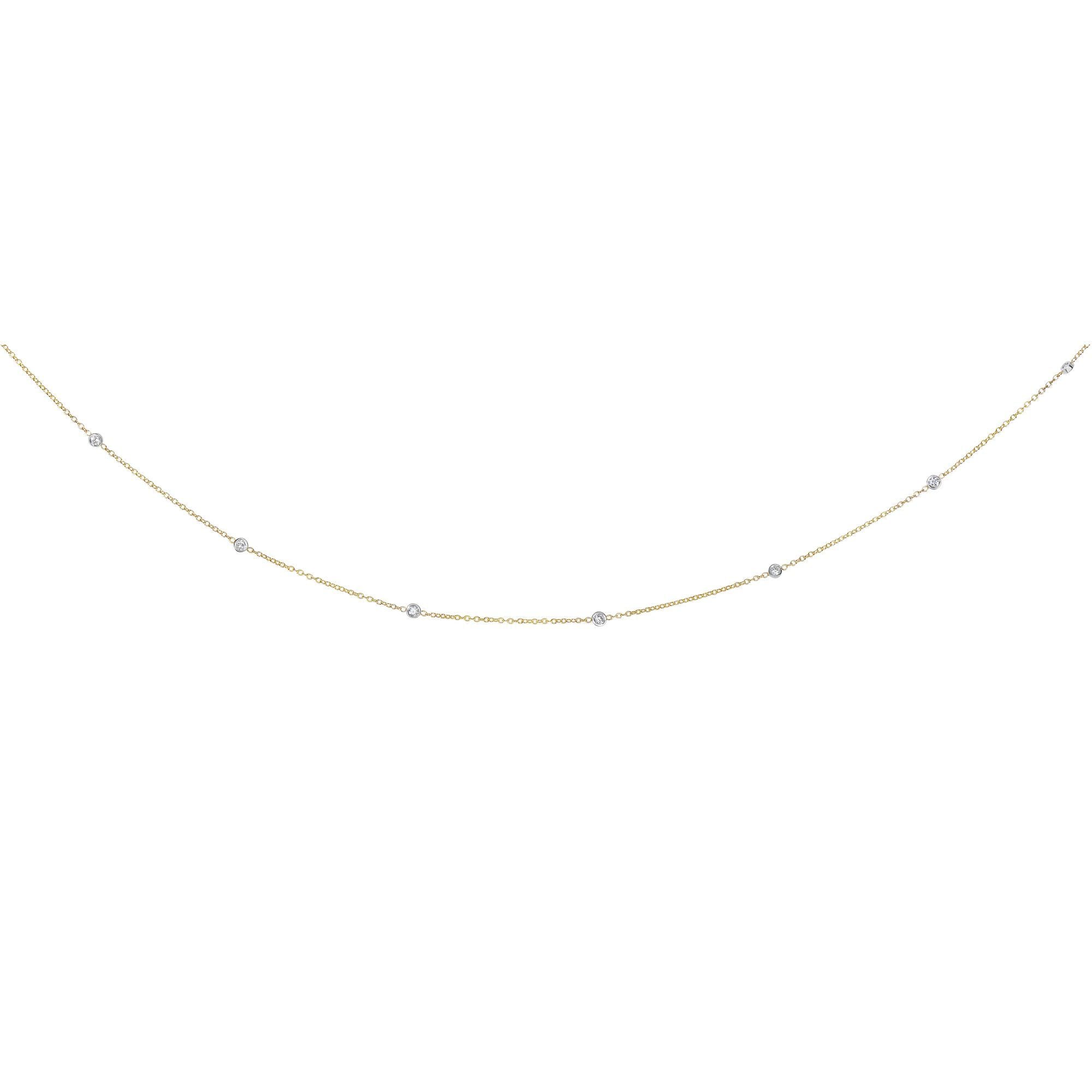 14K Gold .25ct Diamonds by the Yard Necklace