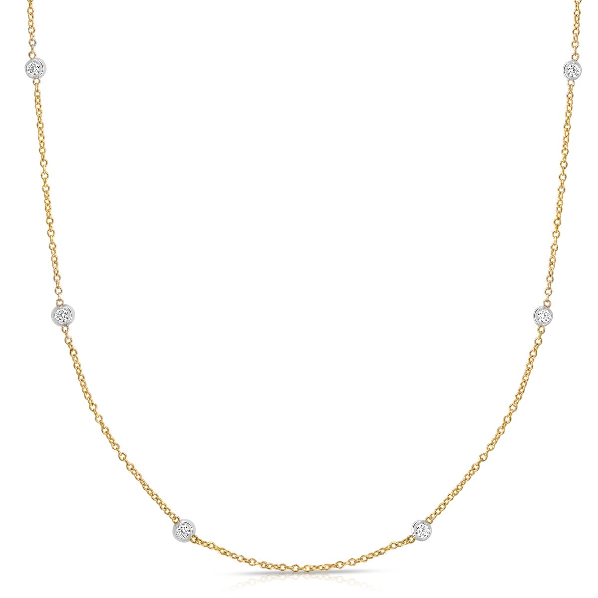 14K Gold .25ct Diamonds by the Yard Necklace
