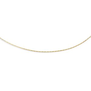 14K Gold 1.1mm Round Omega with Screw Back Lock