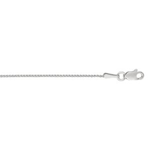 14K Gold 1mm Diamond Cut Round Wheat Chain